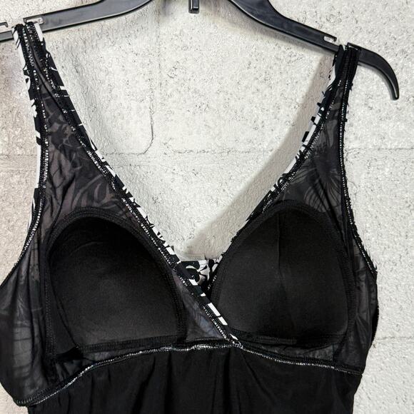 Swim Solutions Women's Floral-Print Flyaway Swim Dress Oasis Floral 16 $102 - Picture 9 of 13